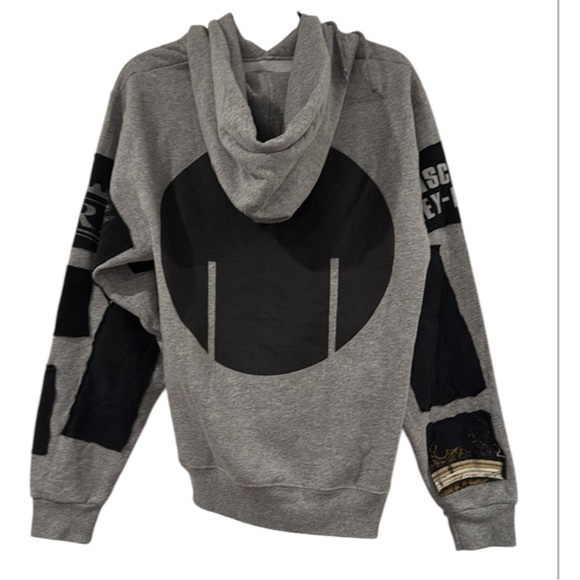 Msftsrep Jaden Smith Harley Davidson Heather Gray Patchwork Hoodie Size Small - Picture 9 of 10